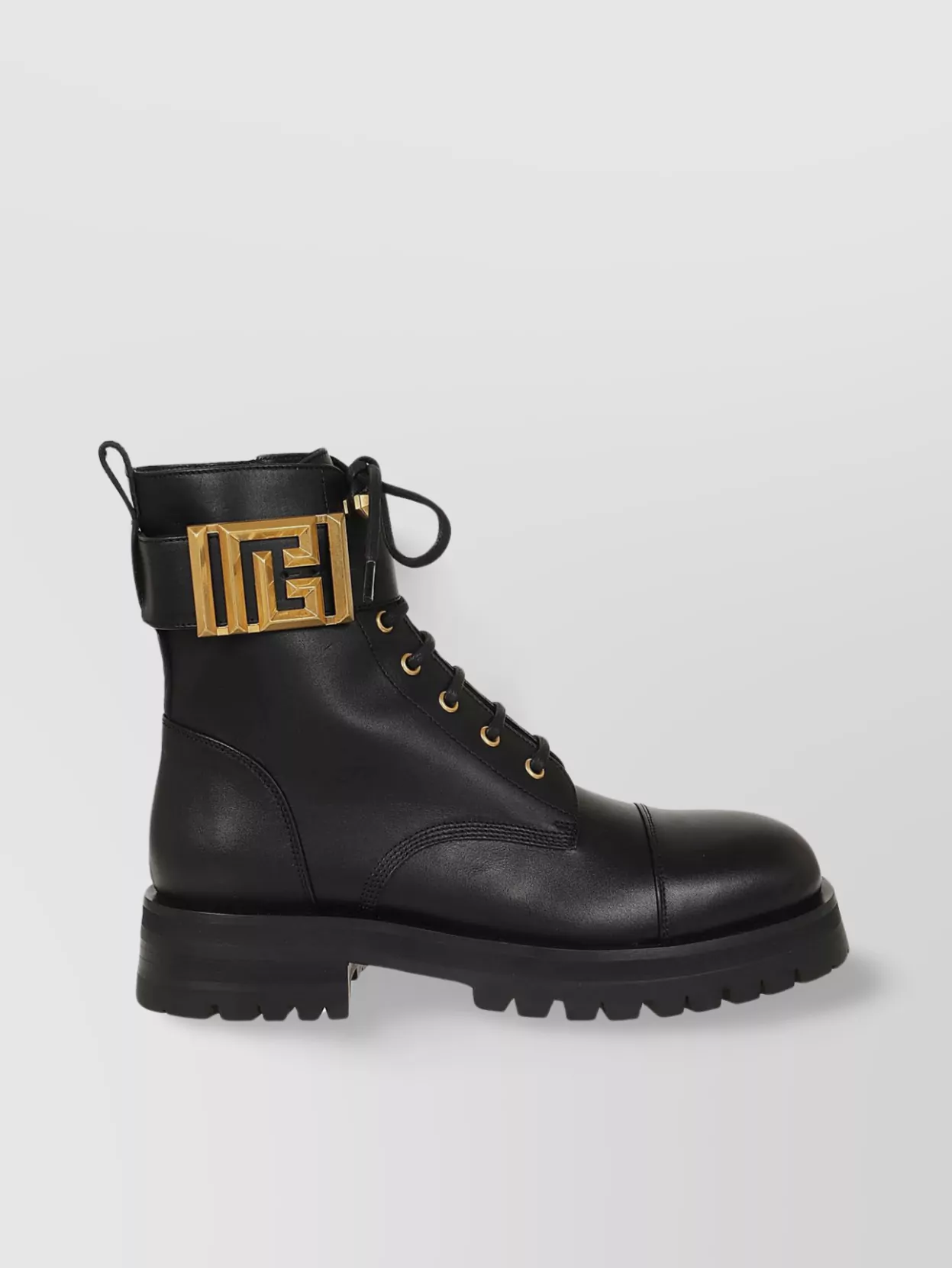 Shop Balmain Army Calfskin Round Toe Boots In Black