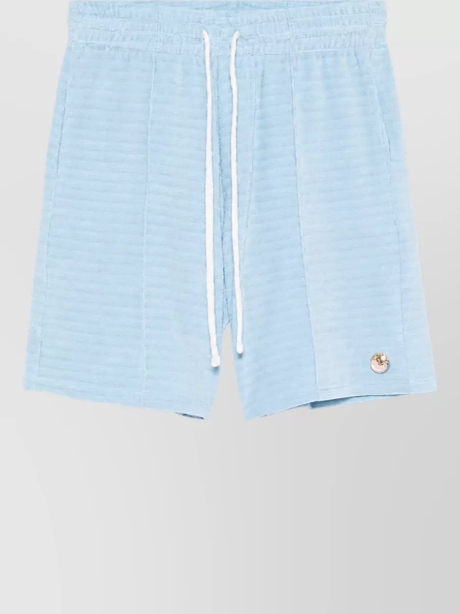 Casablanca Velour Pintuck Shorts