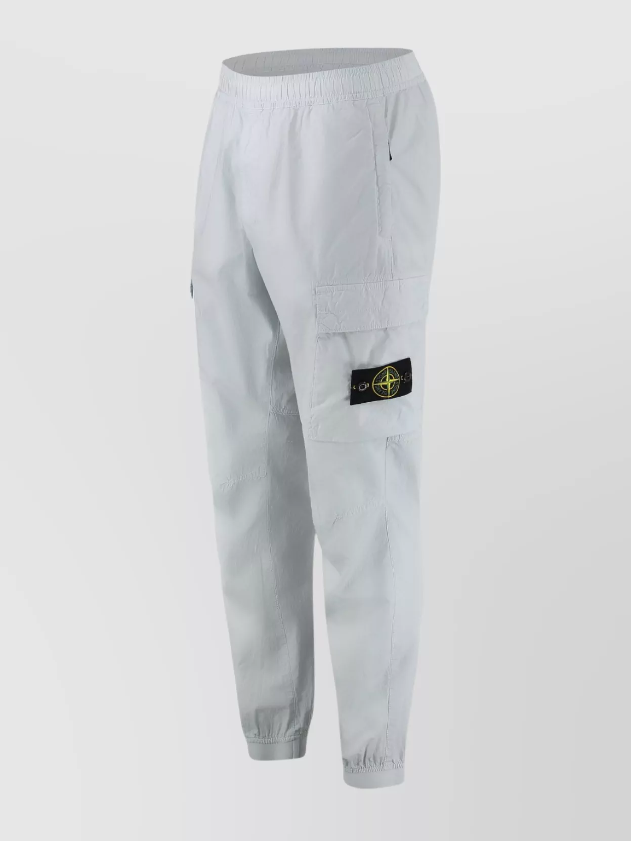 Stone Island Trousers Cotton Stretch Elasticized Cuffs In Blue