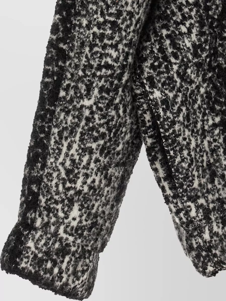 Nude Bouclé Knit Bomber Jacket