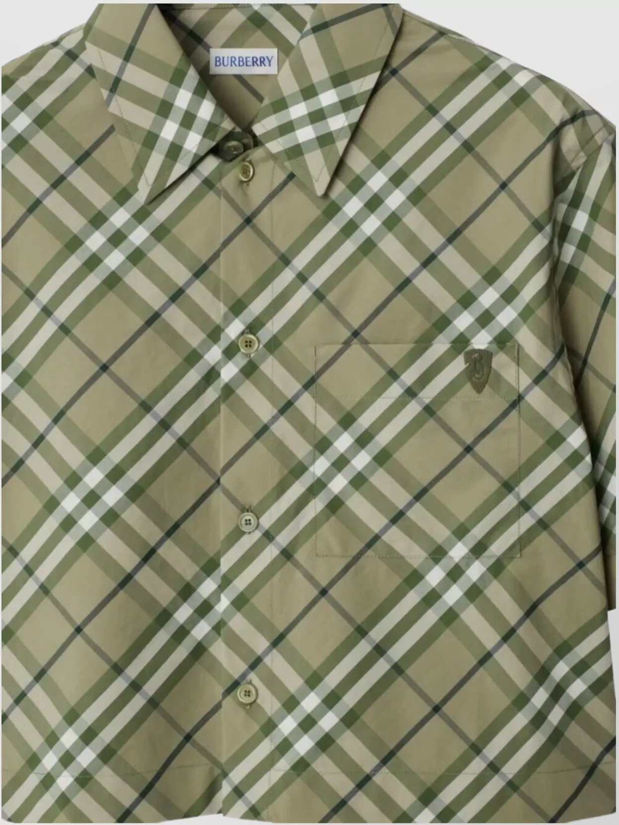 Burberry Cropped Shirt Plaid Pattern