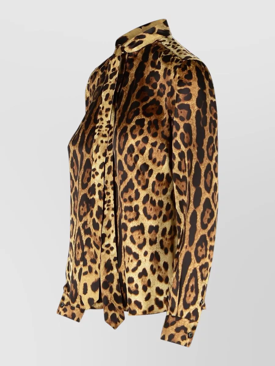 Dolce&Gabbana Silk Leopard-Print Shirt