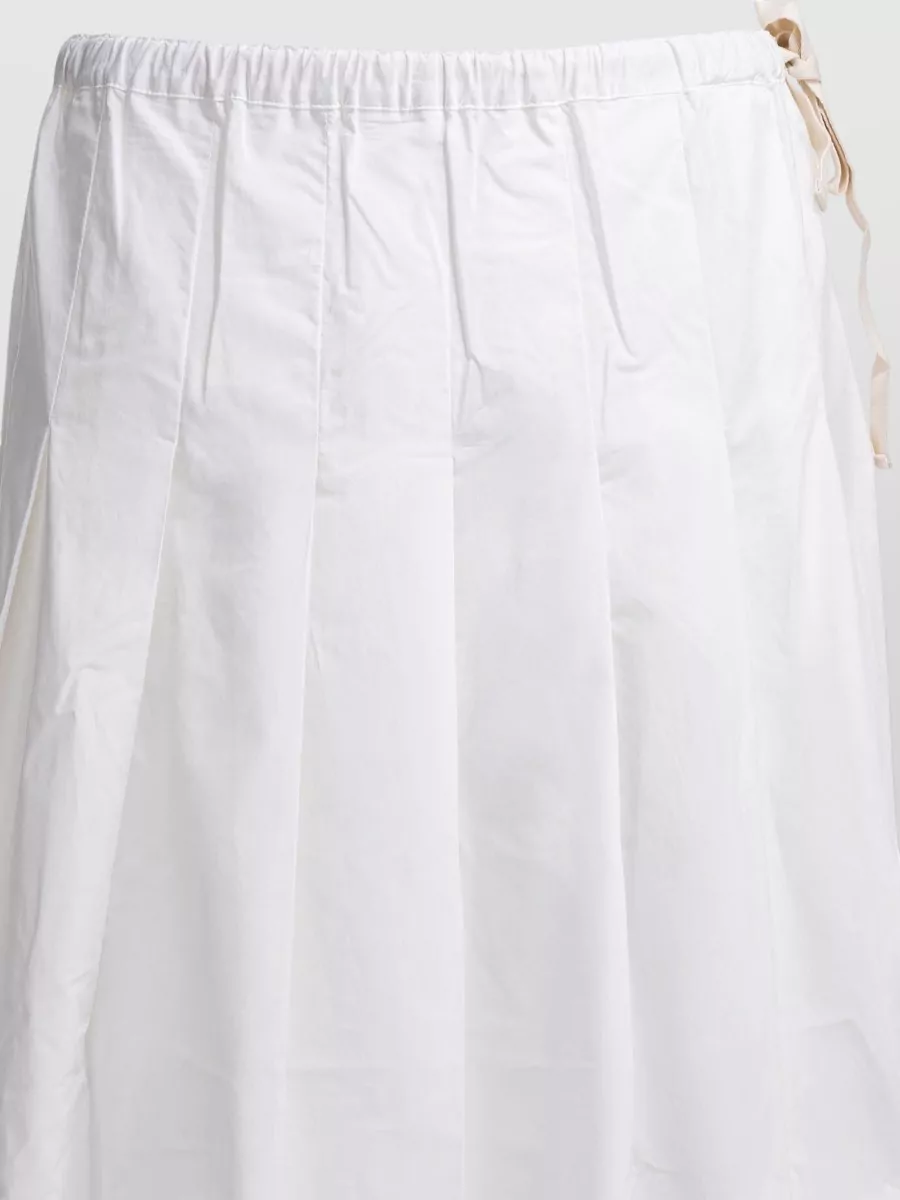 Soeur Skirt Pleated Design Elastic Waistband Side Tie