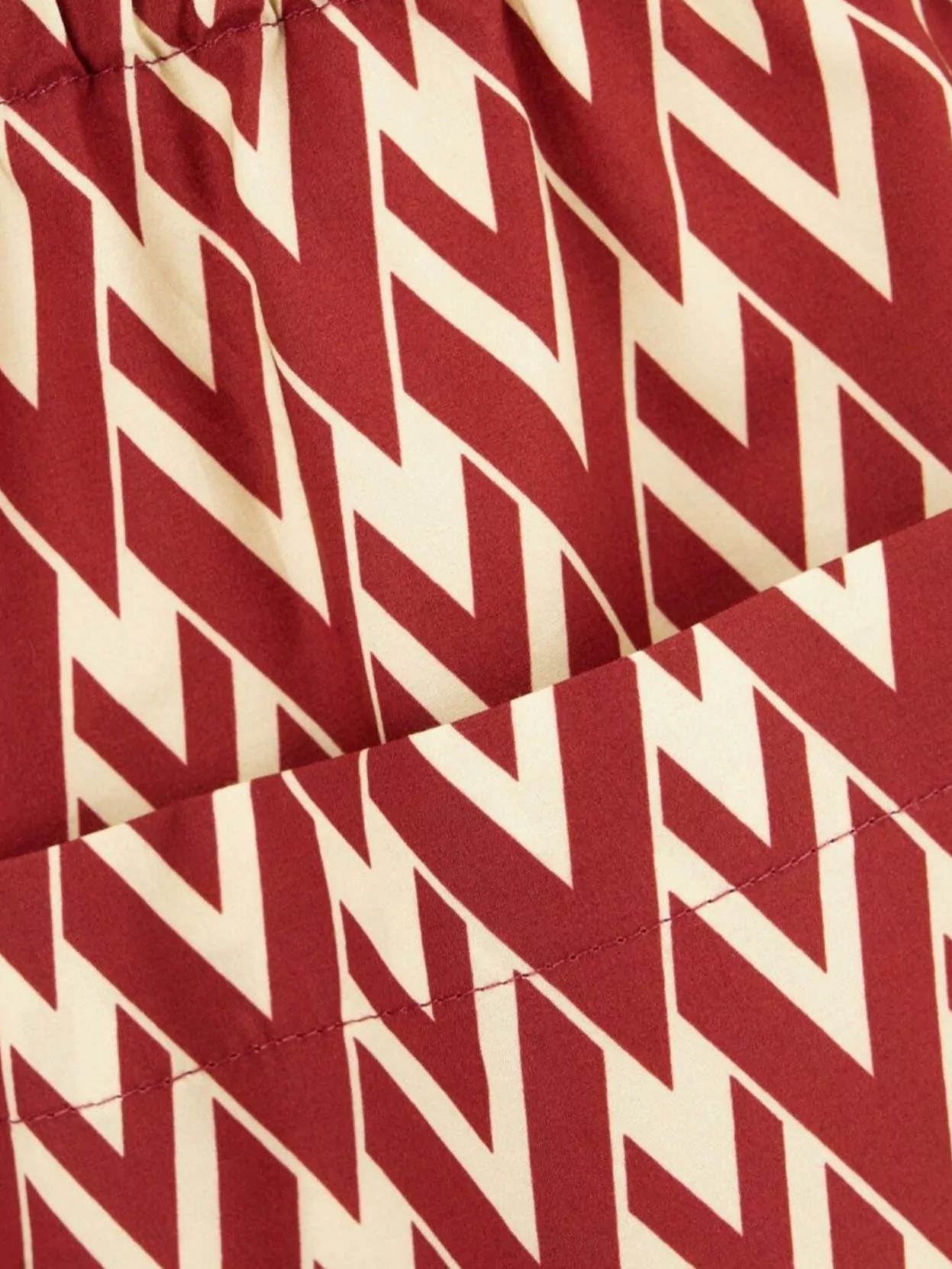 Valentino Garavani Bermuda Shorts With Geometric Print And Contrast Hem