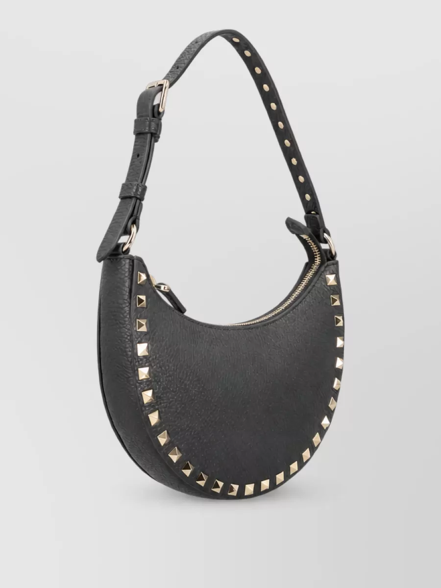 Valentino Garavani Rockstud Spike Calfskin Leather Clutch Bag