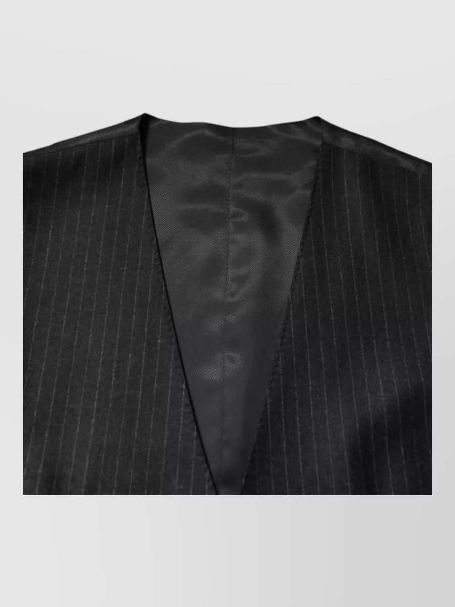 Dolce&Gabbana Striped Virgin Wool Waistcoat