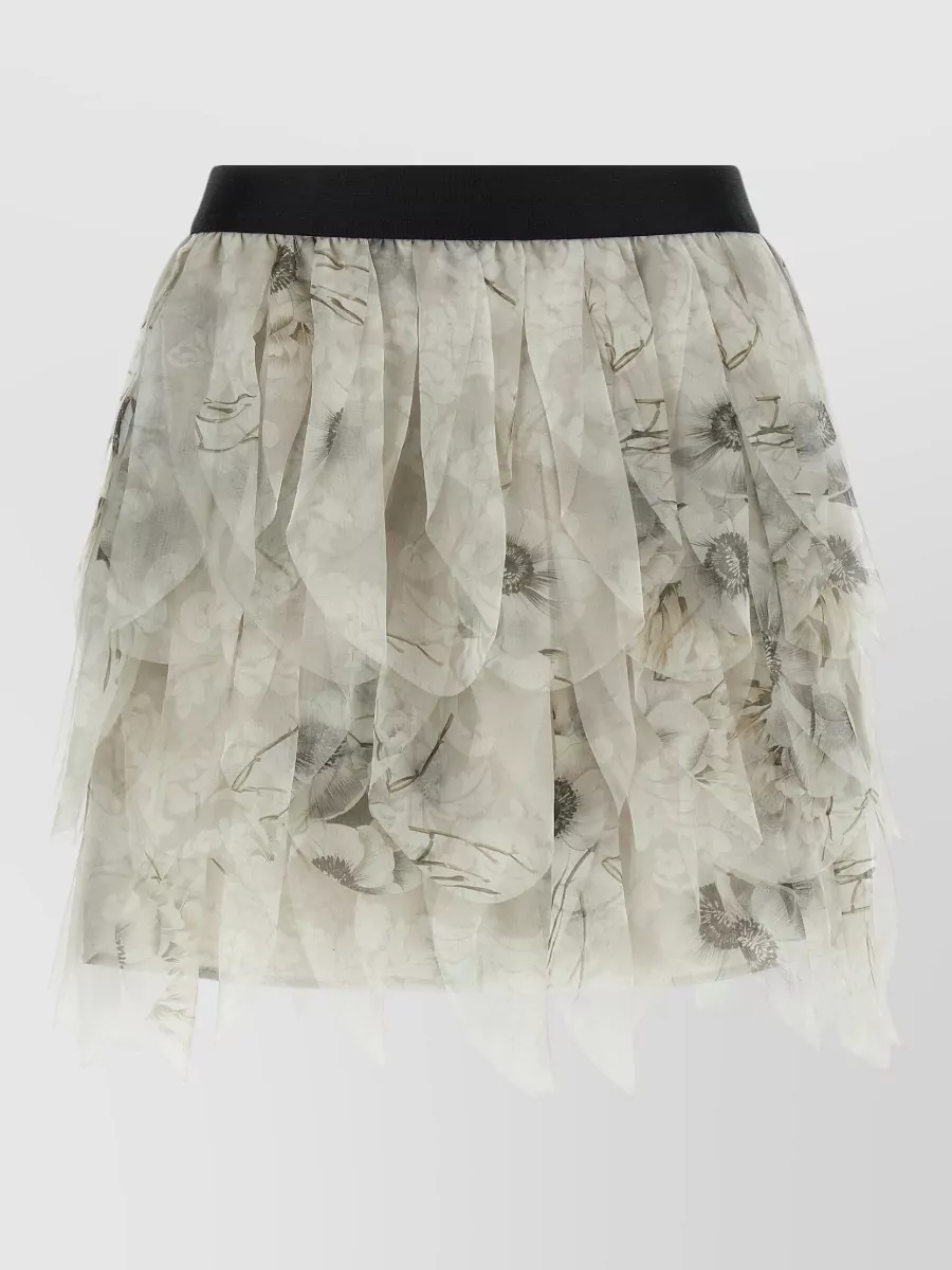 Max Mara silk printed mini skirt