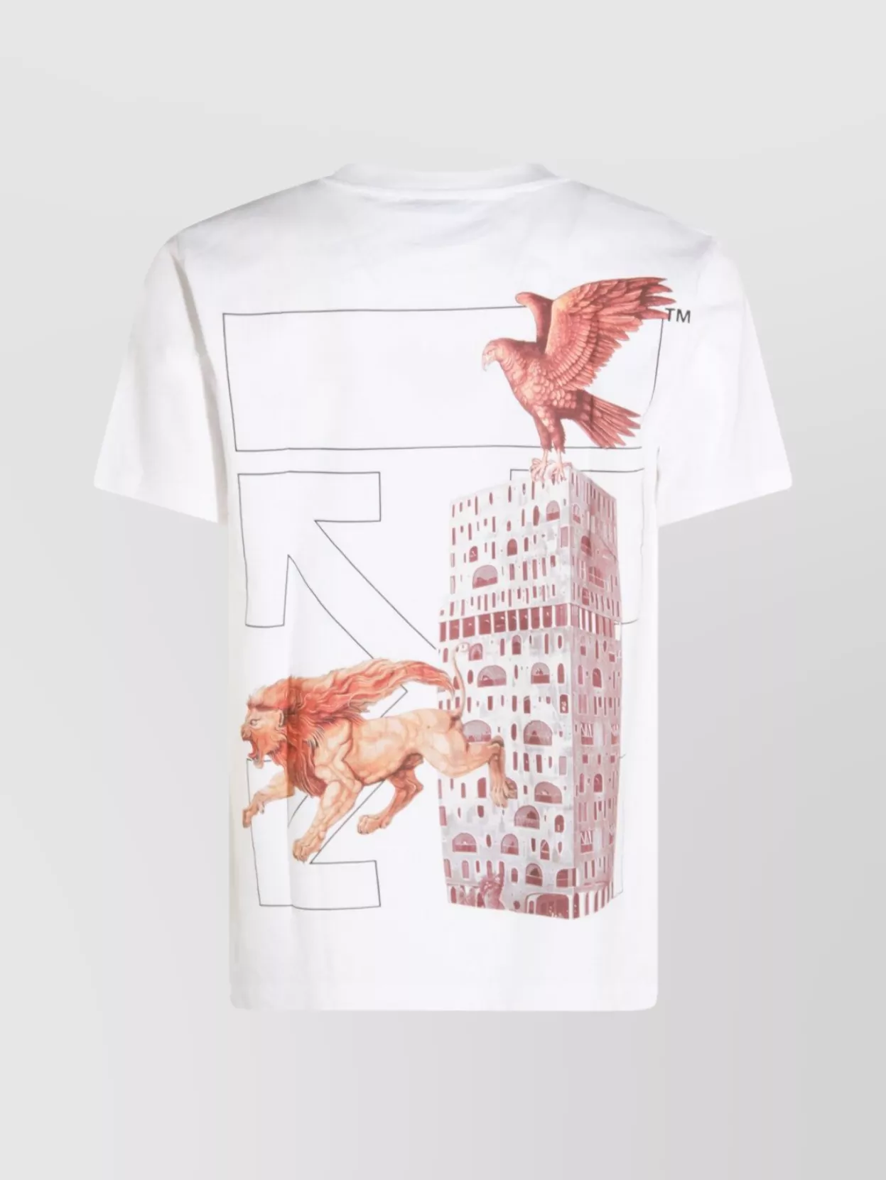 Off-White Graphic Print Crew Neck Short Sleeve Top