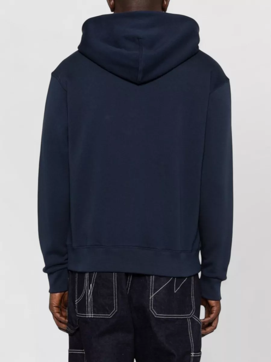 Kenzo Hooded Crewneck Silk Blend Knit Sweater