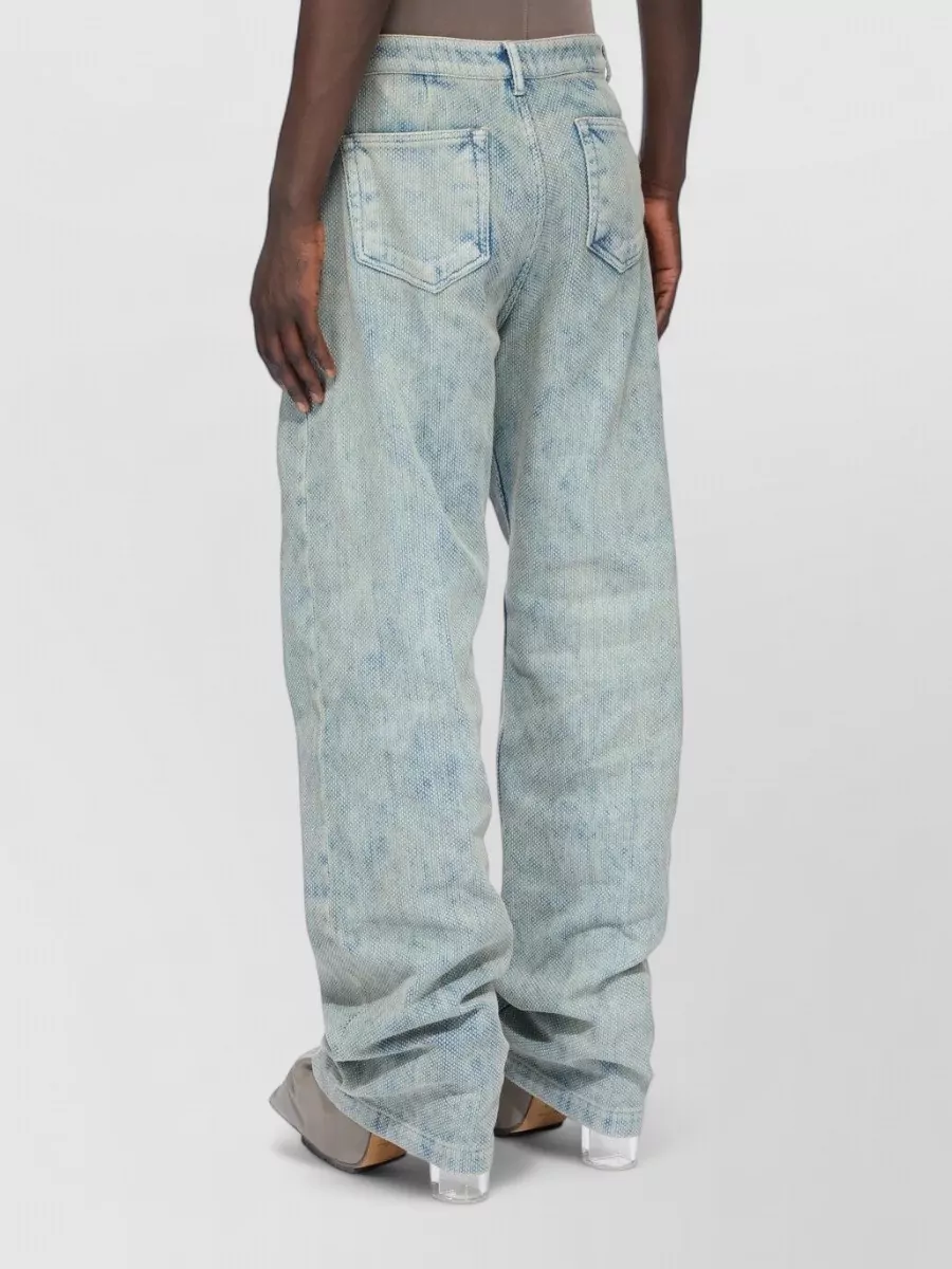 Rick Owens Honeycomb Denim Straight-Leg Jeans