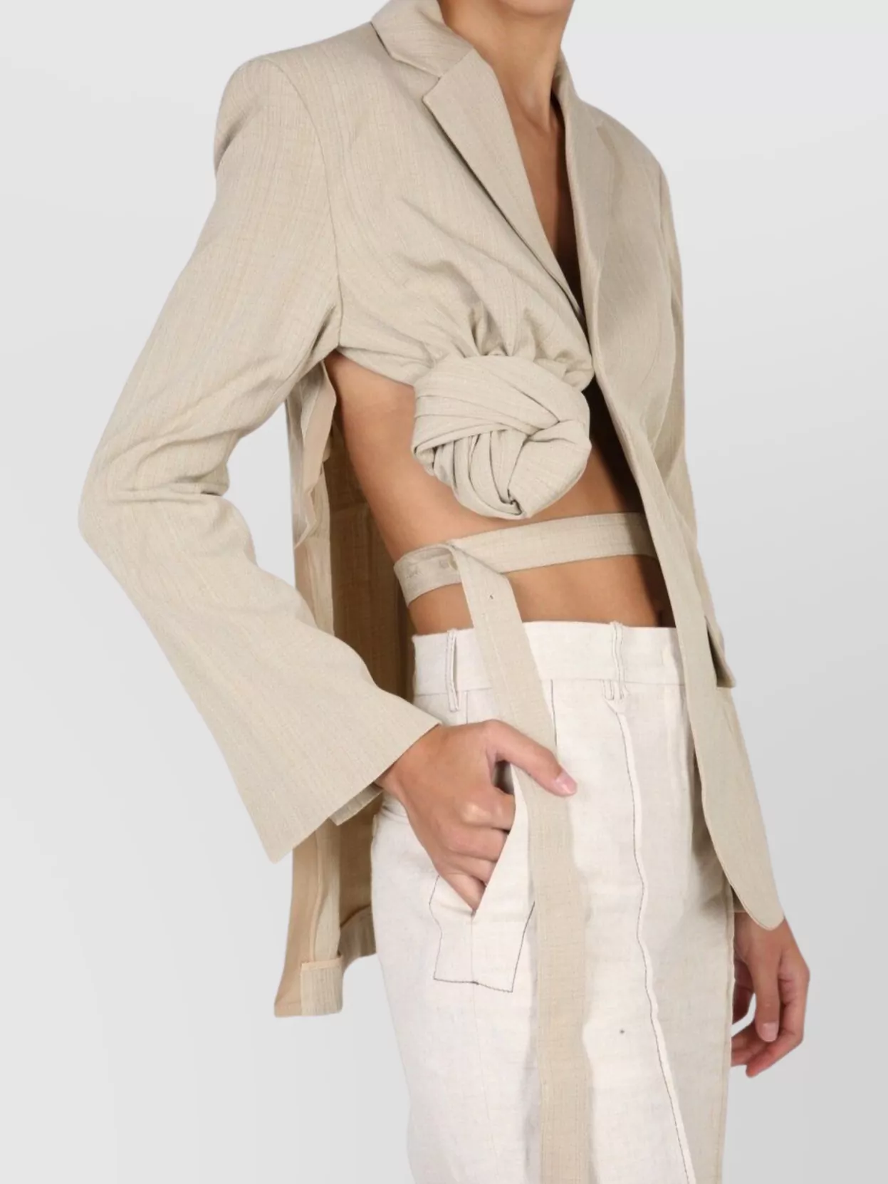 Jacquemus "Knotted Detail" Single-Breasted Jacket