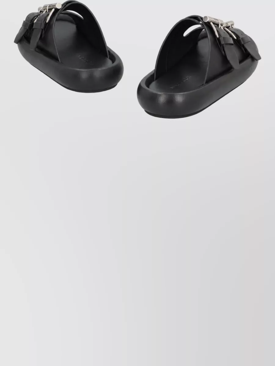 Mc Queen Leather Slides