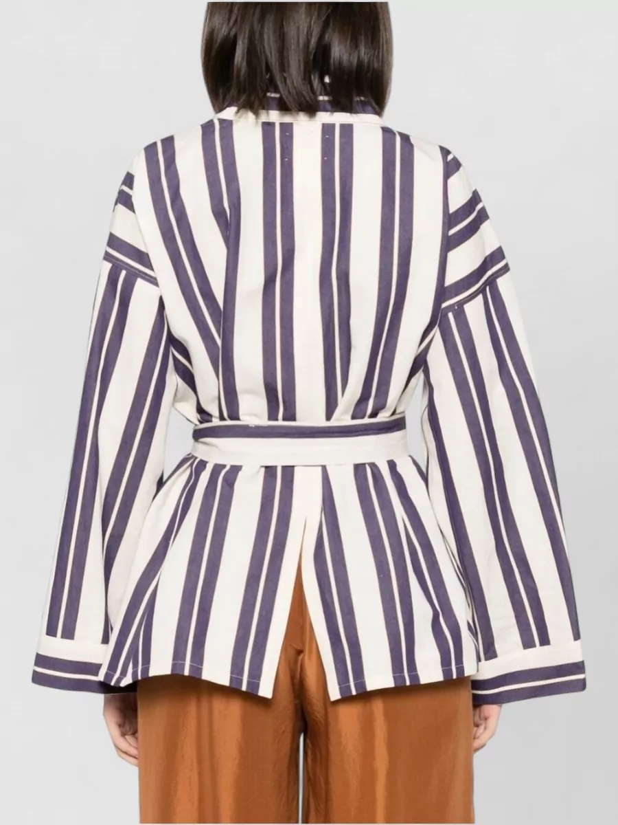Forte Forte Striped Belted Kimono Jacket