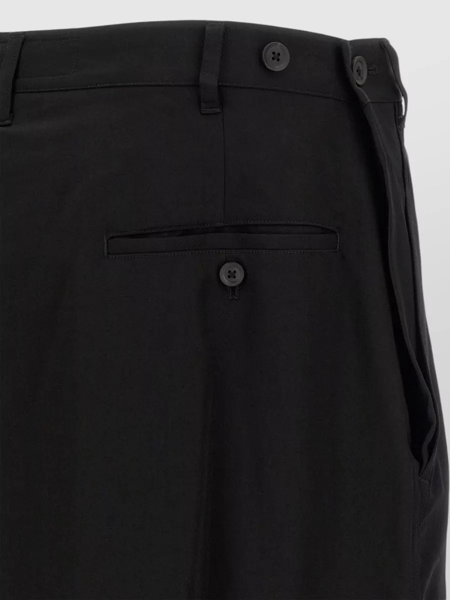 Yohji Yamamoto Wool Wide-Leg Tailored Shorts