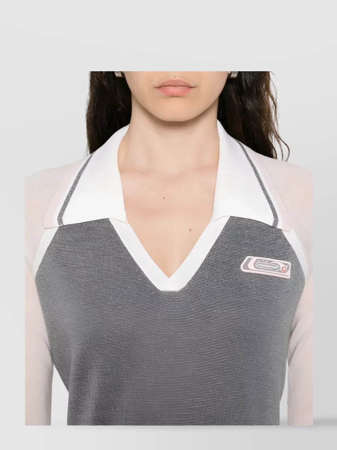 Casablanca Women's Sporty Polo Contrast Collar