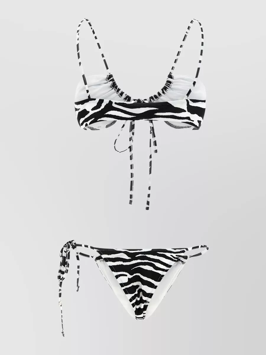 The Attico Printed Triangle Bikini
