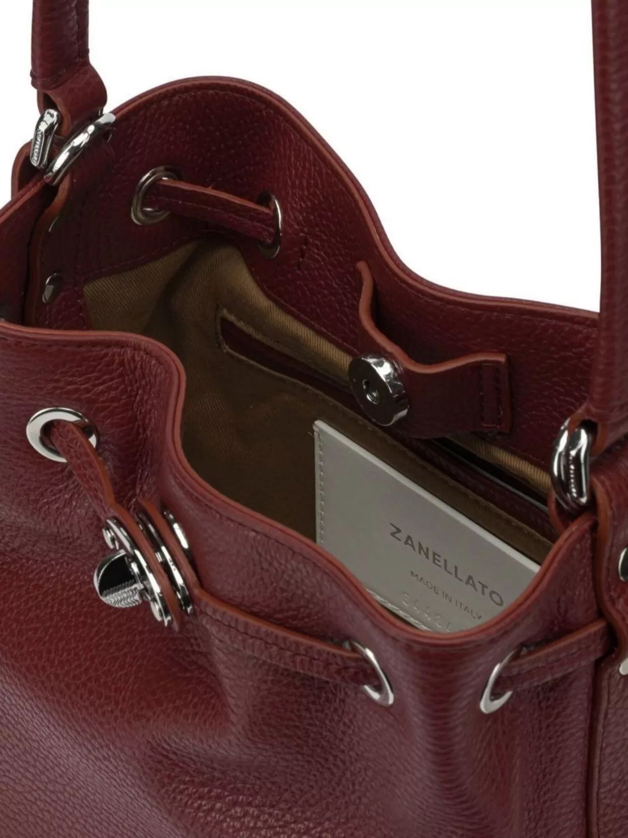 Zanellato Textured Leather Shoulder Bags With Adjustable Strap
