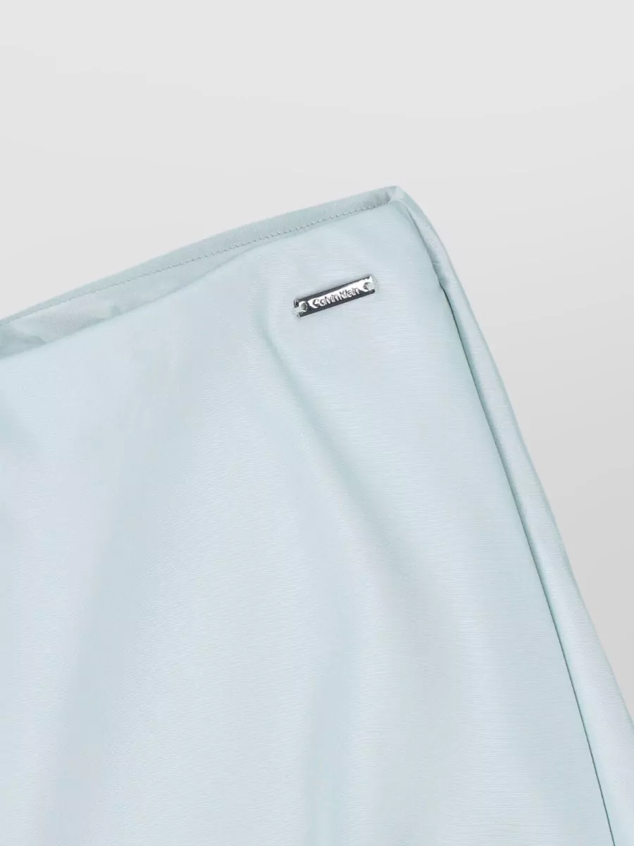 Calvin Klein Satin Knee-Length Asymmetric Skirt