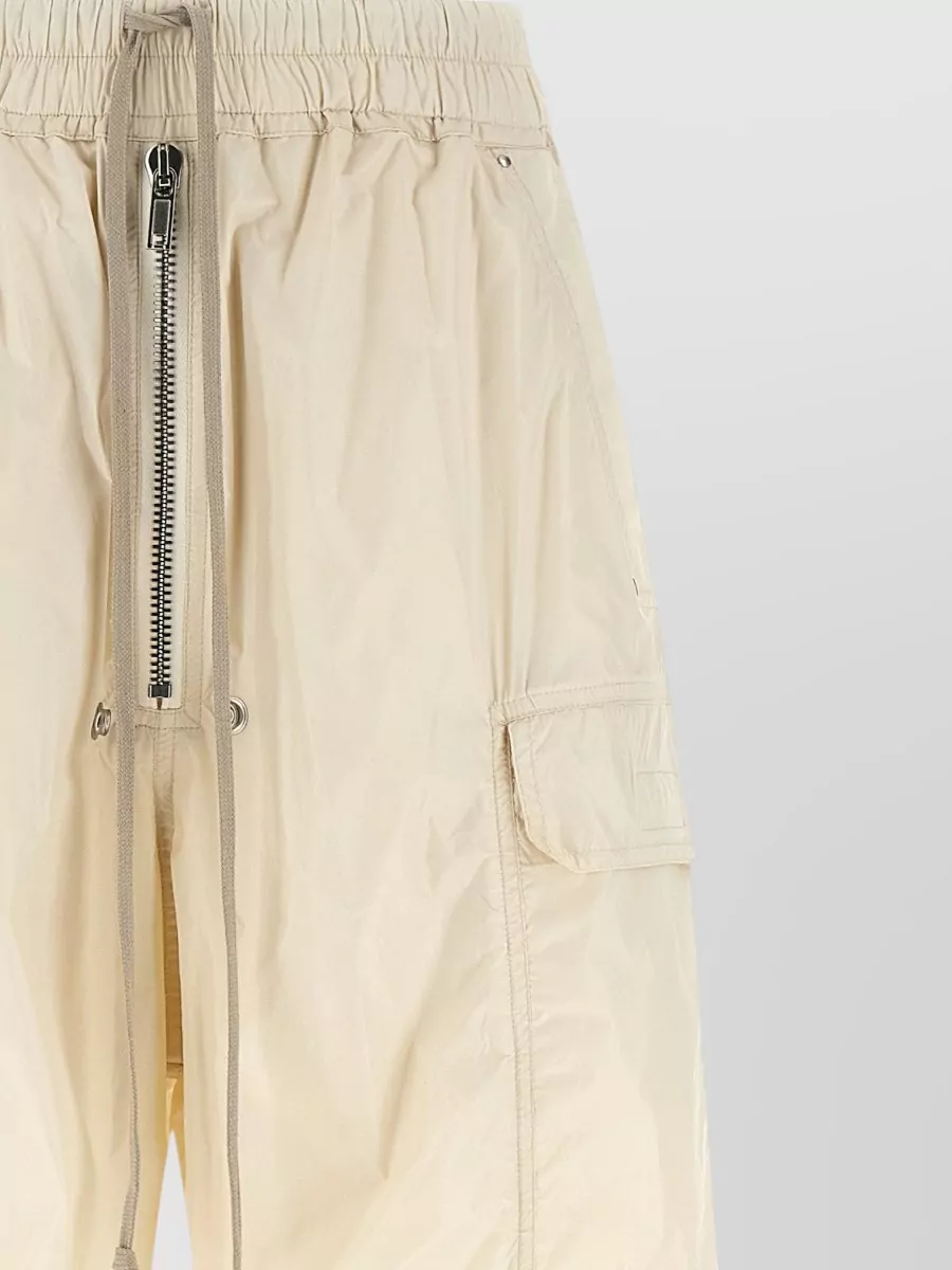 Rick Owens Drkshdw Nylon Low-Rise Flared Wide-Leg Trousers