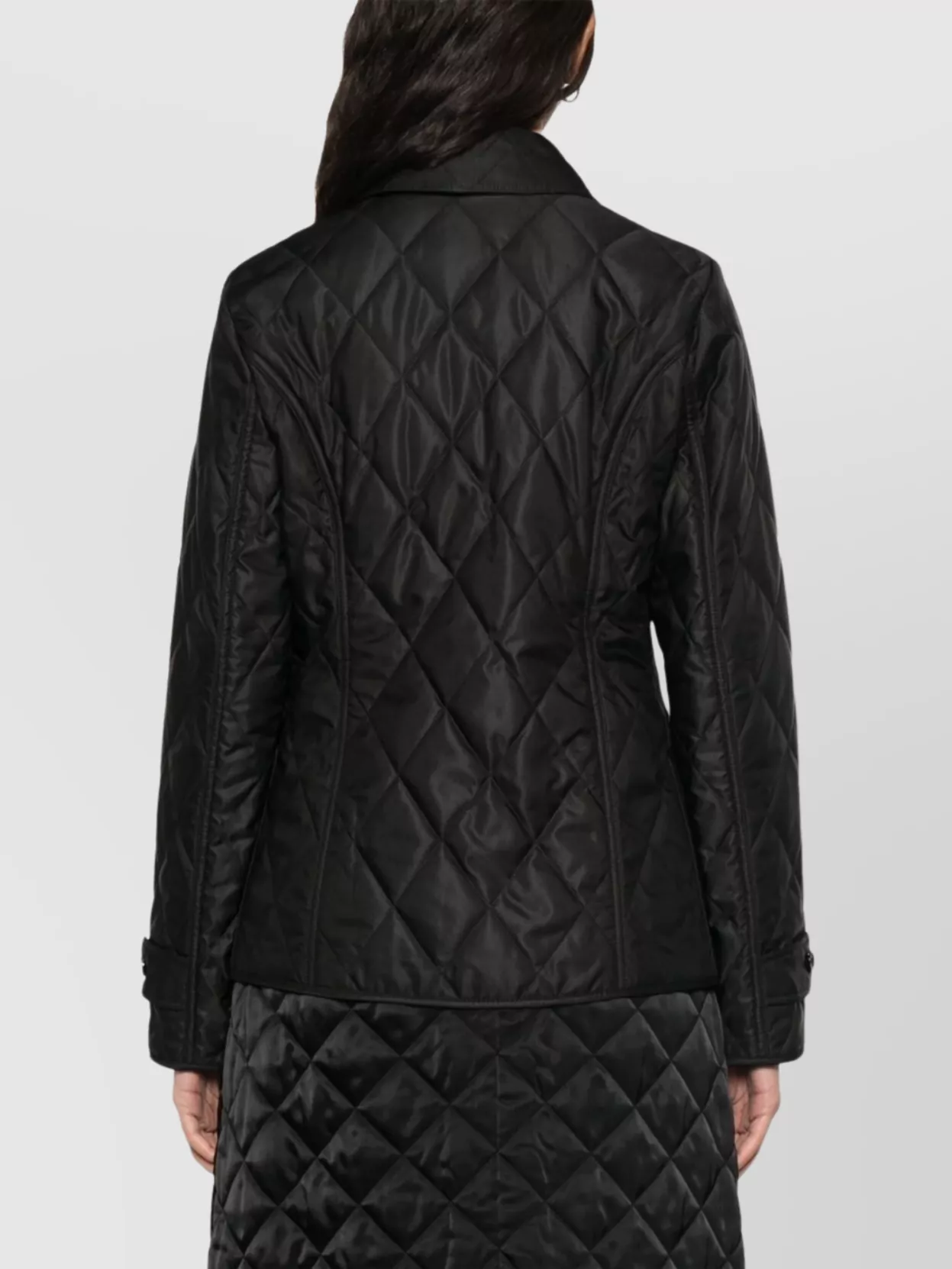 Burberry Tailored Jacket With Quilted High Collar