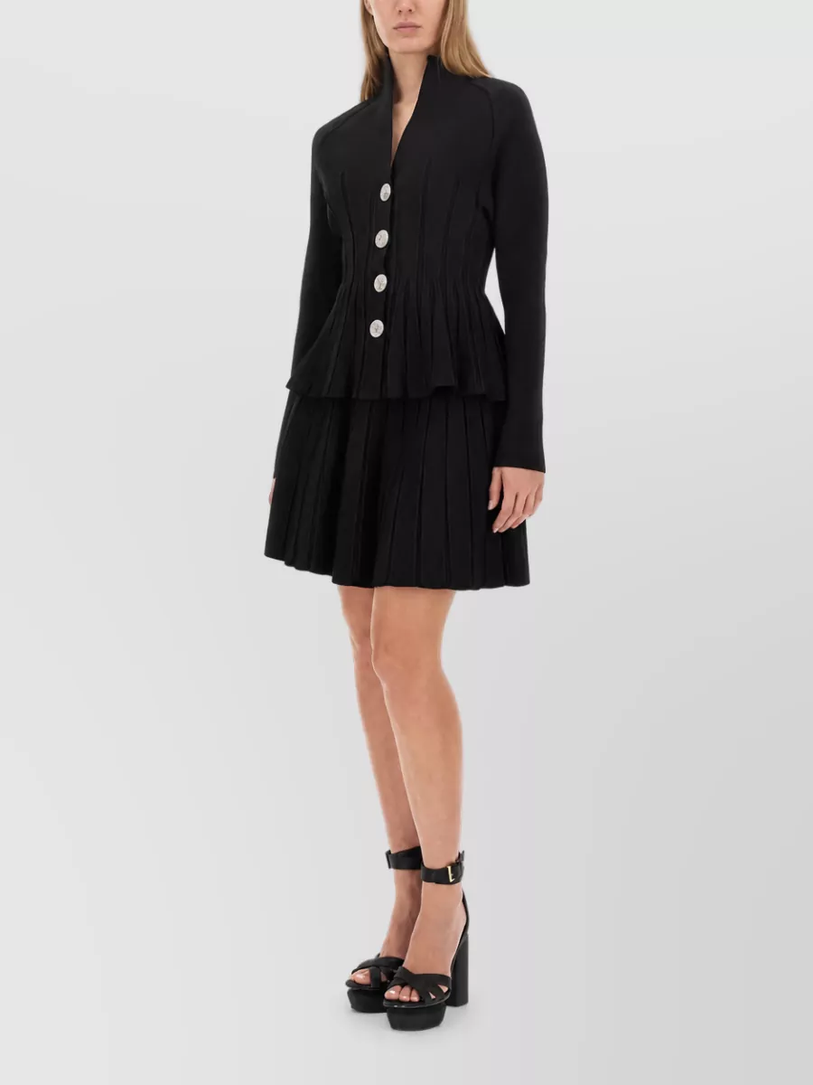 Balmain Pleated Skater Skirt
