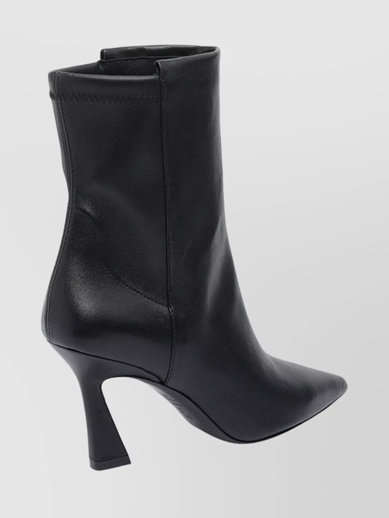 Stuart Weitzman Stylish Leather Ankle Boots With Pointed Toe In Black