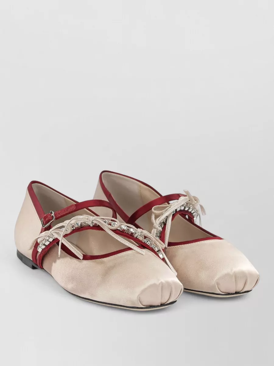Jimmy Choo textile mary jane ballerina flats