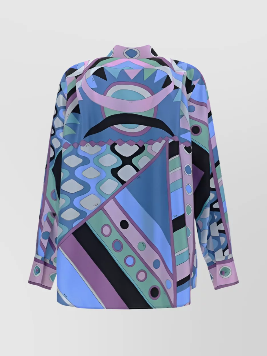 Shop Pucci Geometric Print Silk Shirt