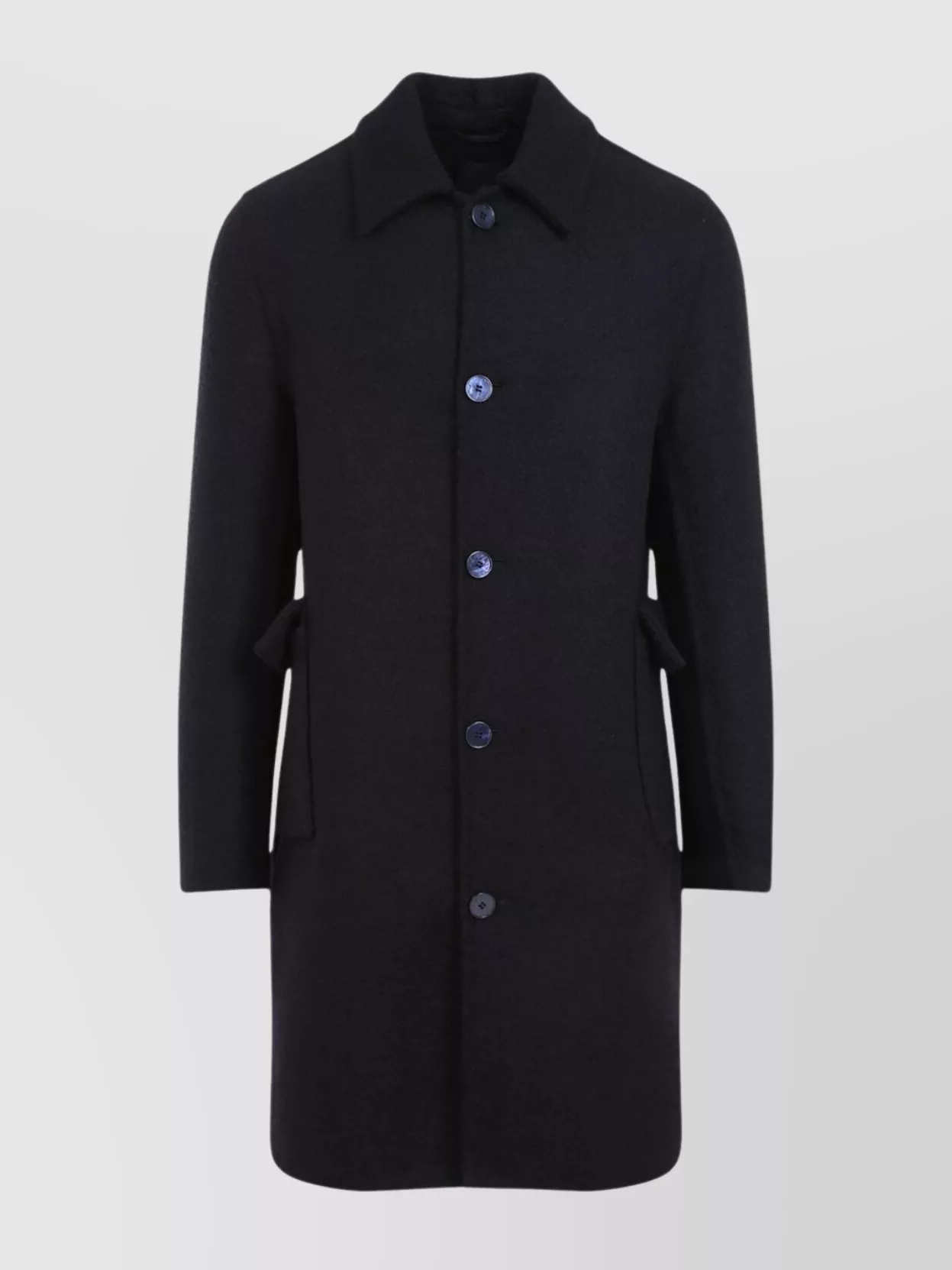 Givenchy Coat Wool Virgin Central Vent In Black