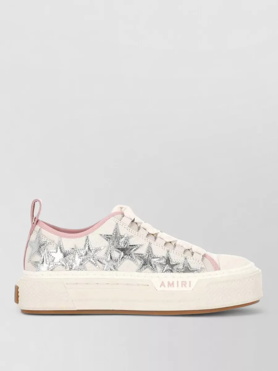 Amiri Leather Star-Embellished Low-Top Sneakers