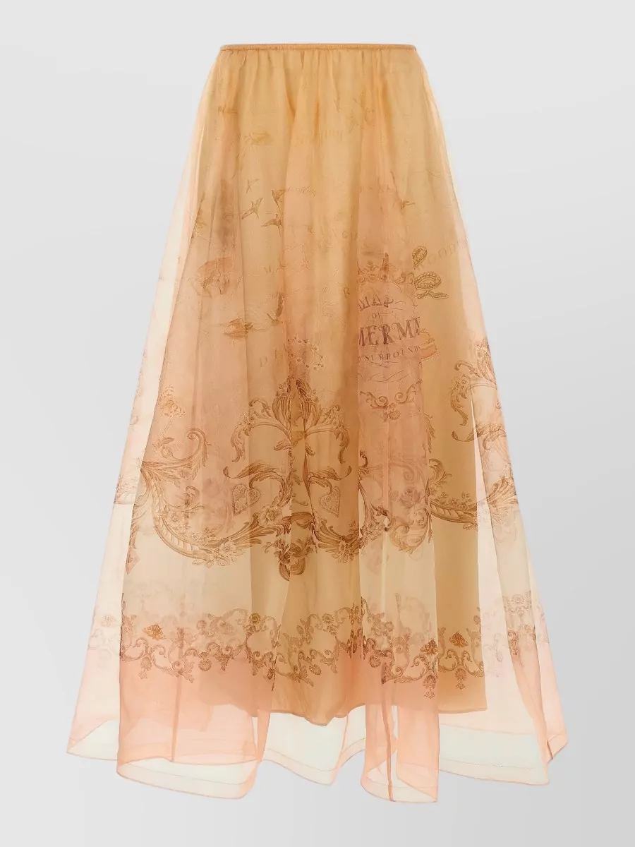 Zimmermann Silk Printed Maxi Skirt