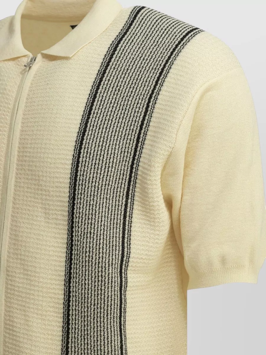 Beams Plus Textured Knit Zip Cardigan
