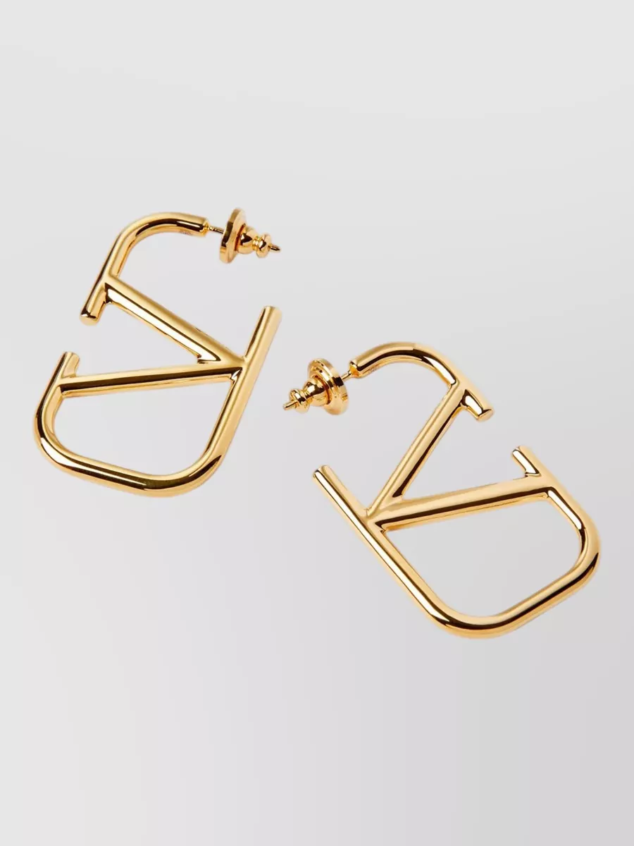 Valentino Garavani gold-tone logo earrings