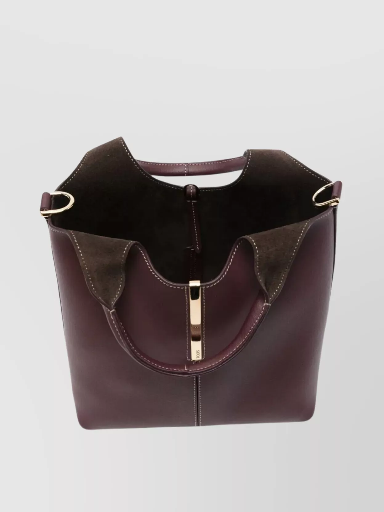 Tod's Mini Tote Bag In Leather With Metal Bar
