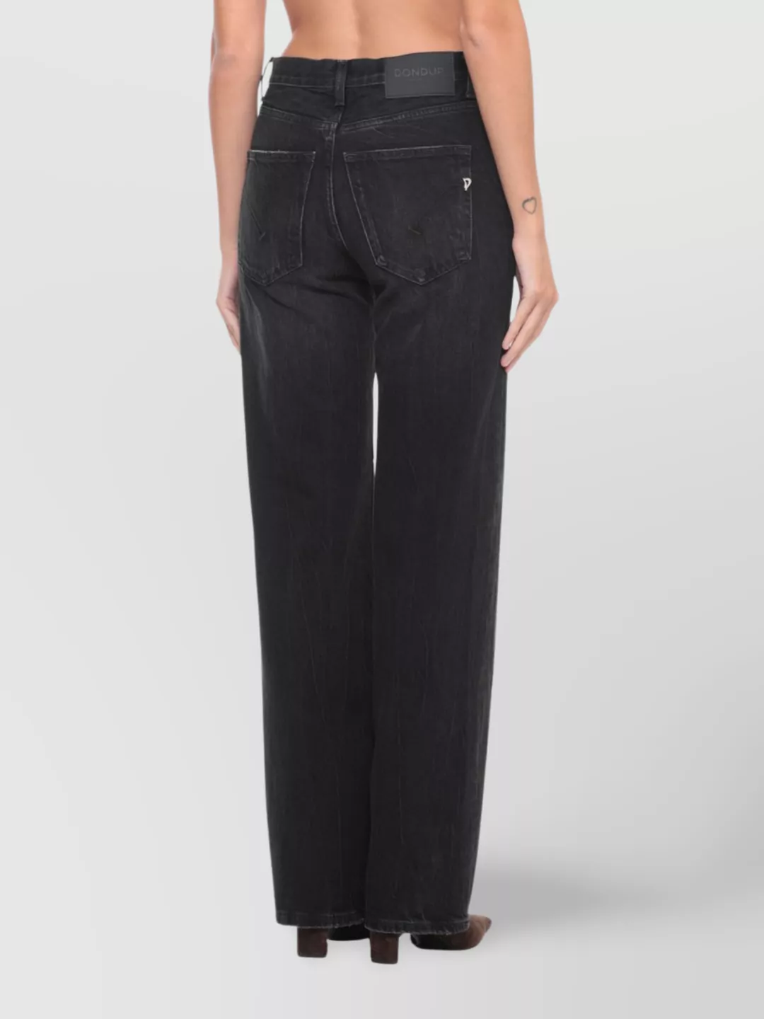 Dondup High-Rise Wide Leg Trousers With Belt Loops