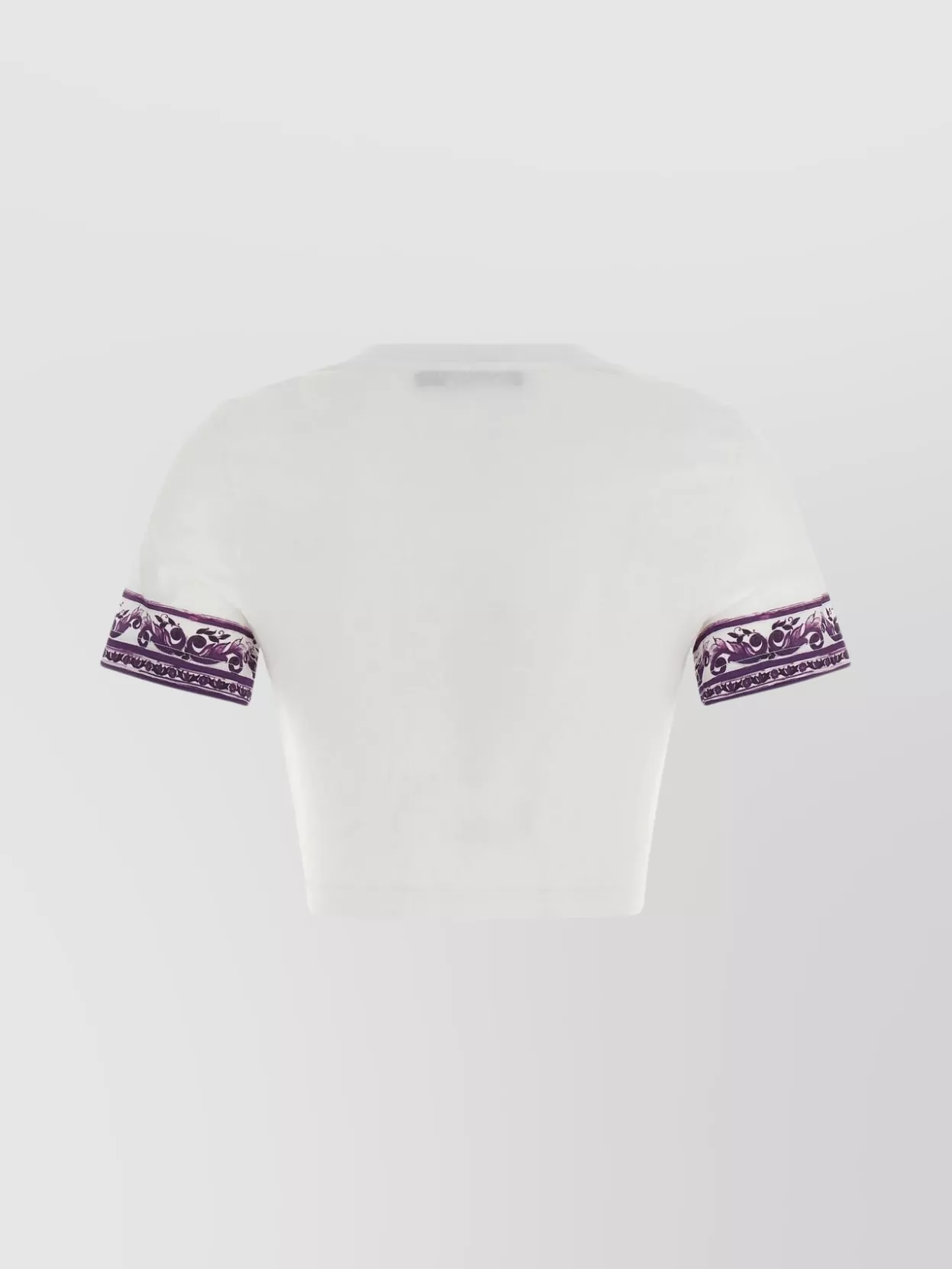 Dolce&Gabbana Crew Neck T-Shirt Patterned Sleeves