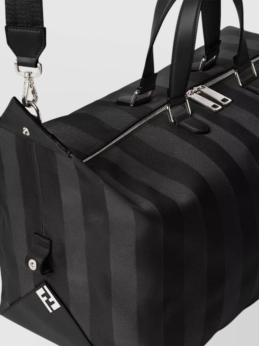 Fendi Pequin Nylon Duffel Bag