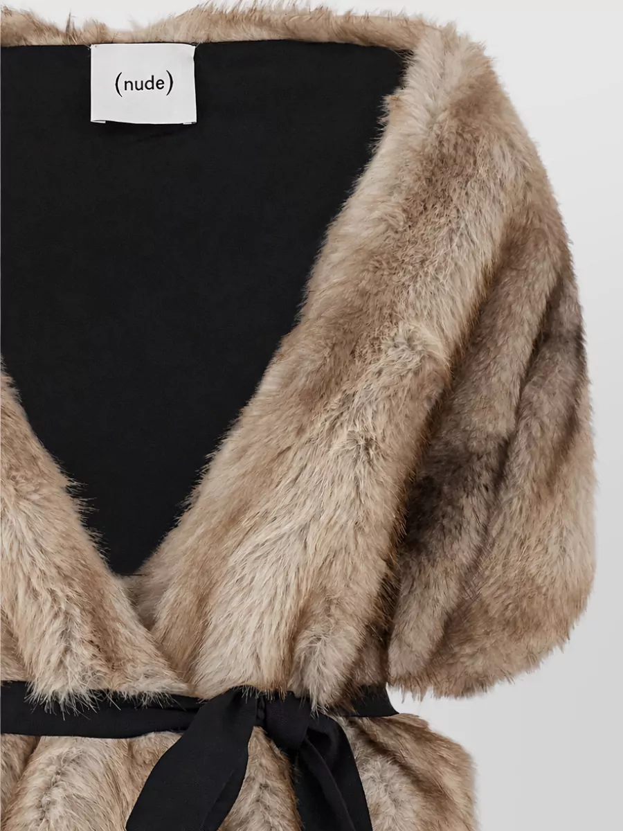 Nude Faux Fur Stole