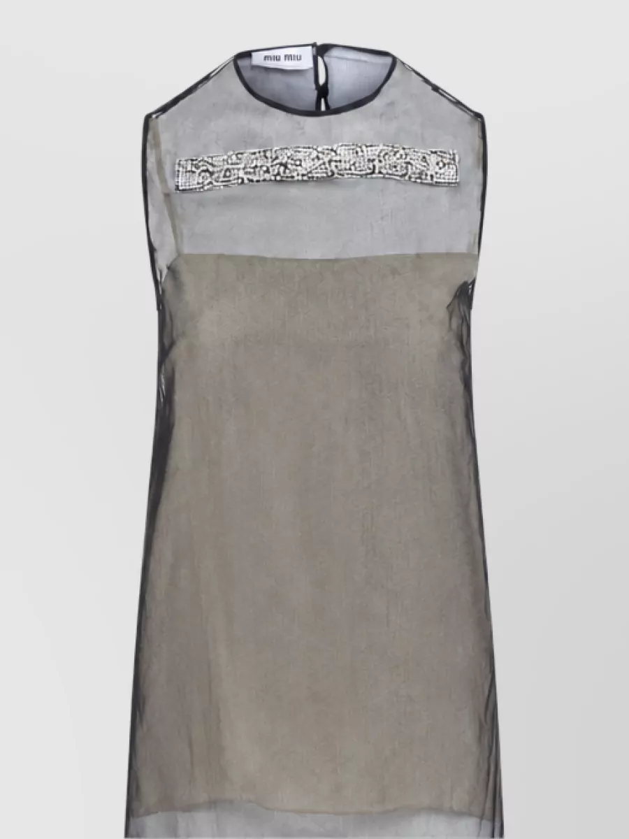 Miu Miu Cotton Sleeveless Mini Dress