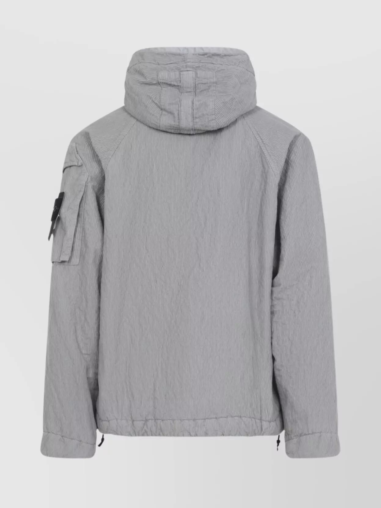 Stone Island Lightweight Grey Jacket With Textured Fabric In Blue