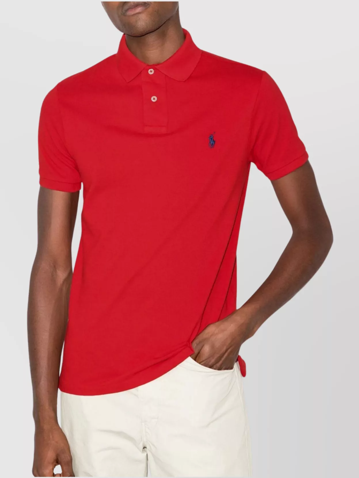 Ralph Lauren Polo Shirt With Ribbed Cuffs And Short Sleeves