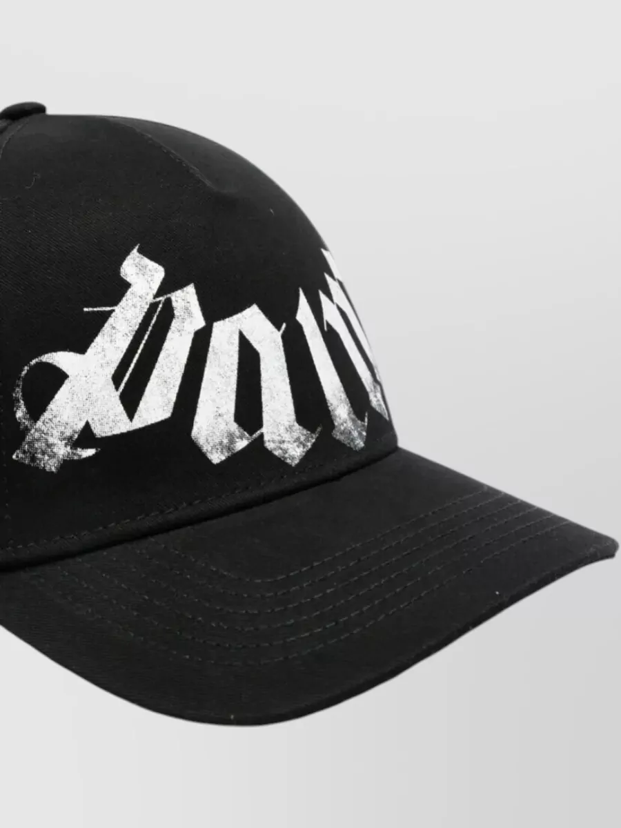 Palm Angels Cotton Logo-Print Cap
