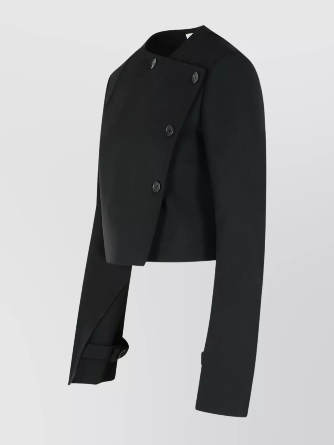 Courrèges Asymmetric Double Breasted Wool Blend Jacket
