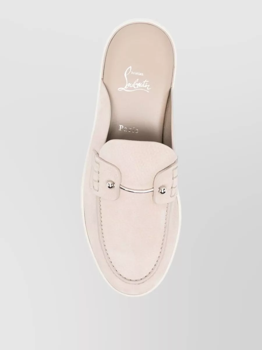 Christian Louboutin Leather Slip-On Loafers