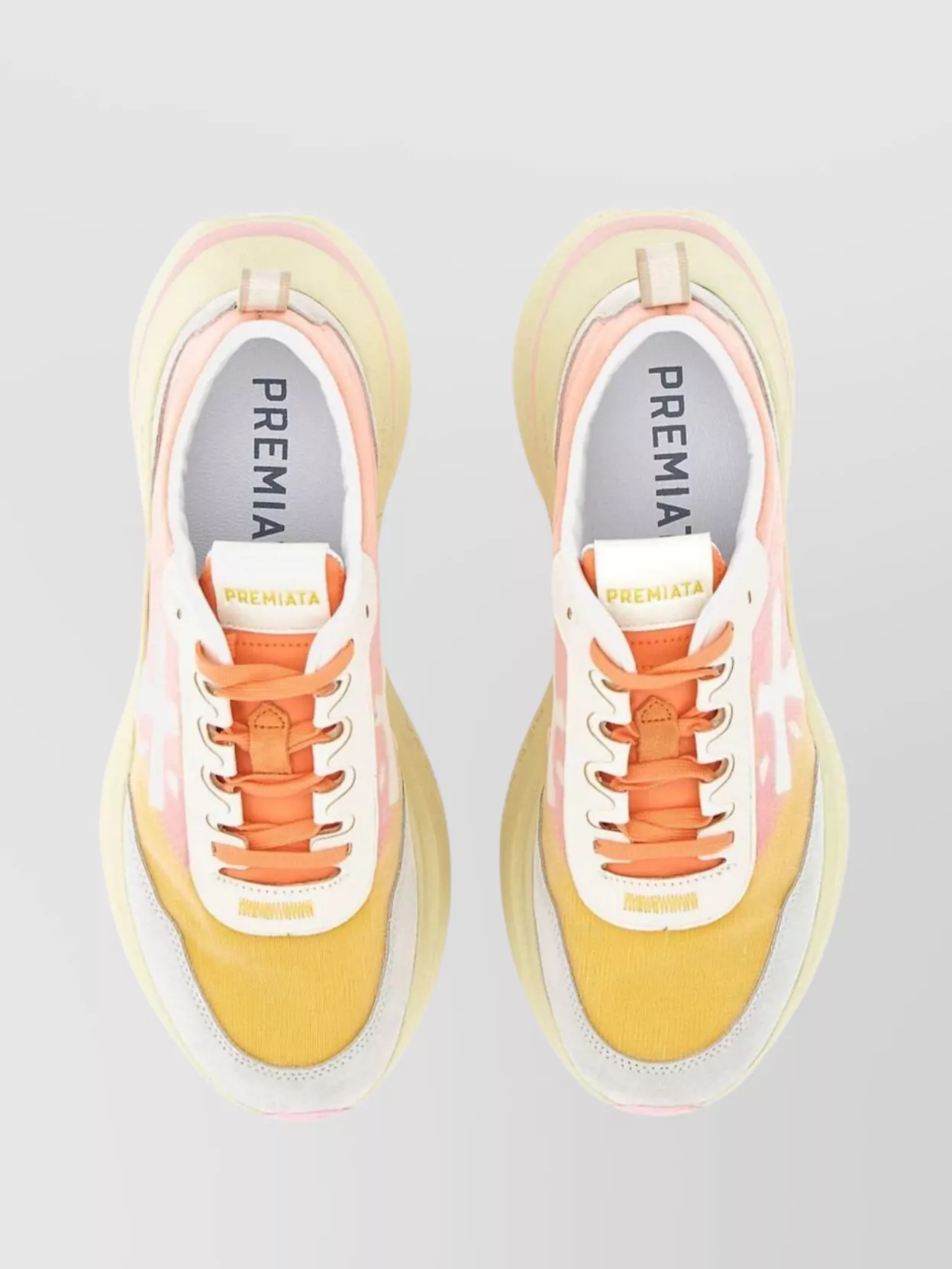Premiata Contemporary Nylon Suede Sneakers With Unique Sole Detailing