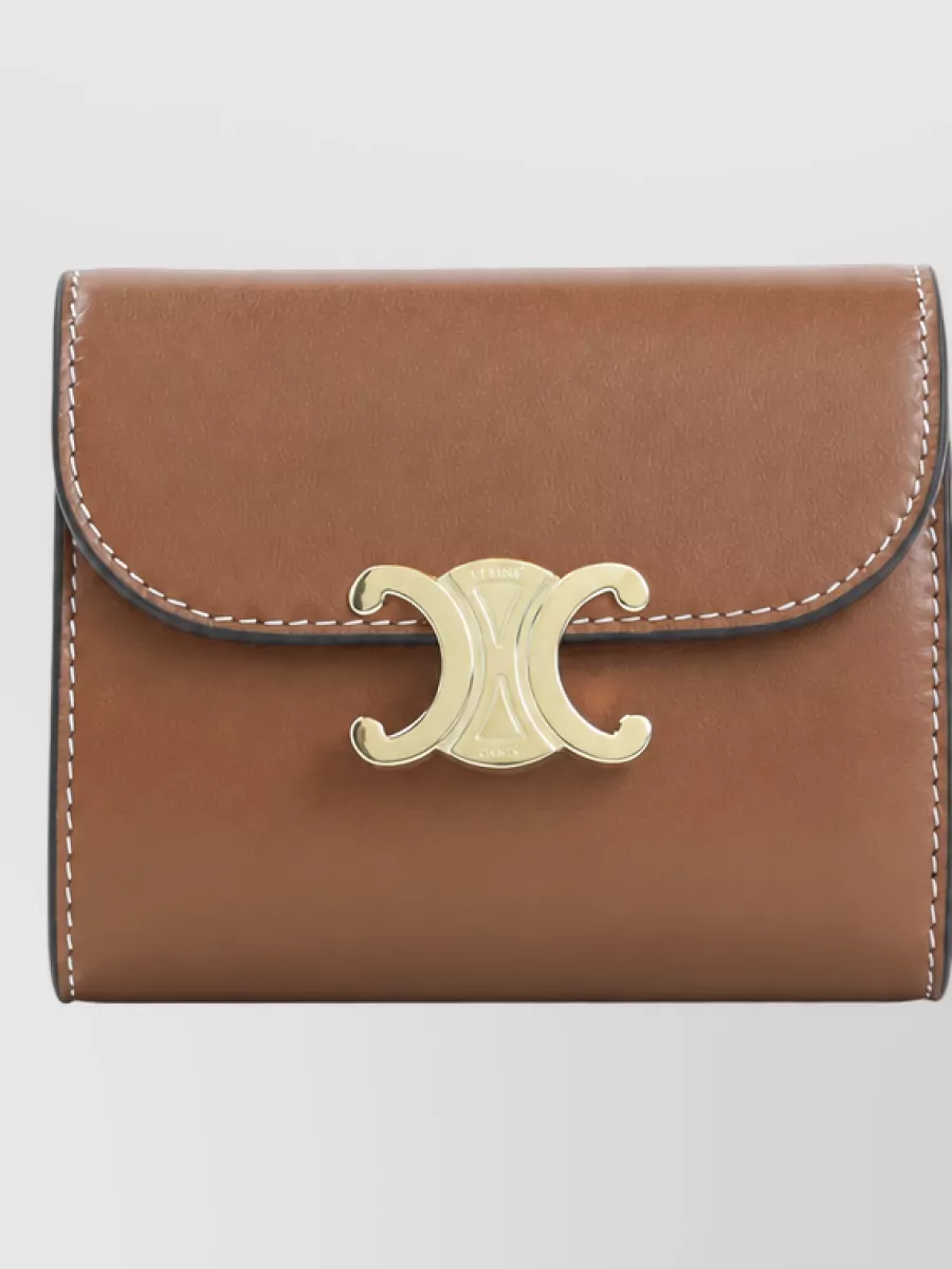 Celine Leather Small Flap Wallet