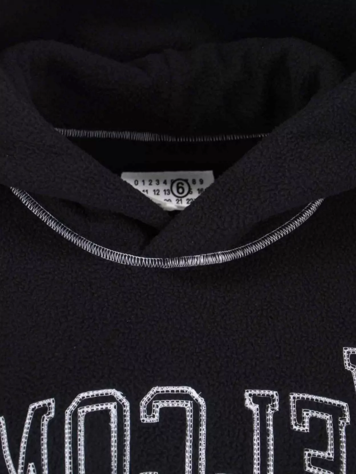 Mm6 Maison Margiela Knitwear Hooded Contrast Stitching In Black