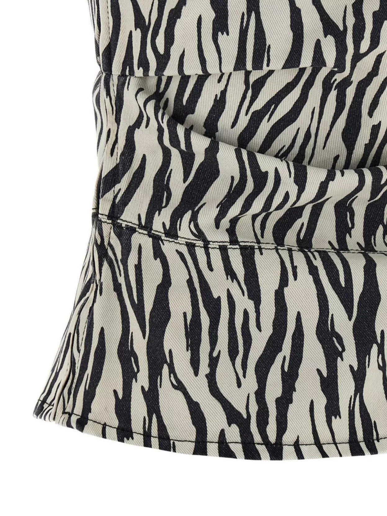 Rotate Birger Christensen Zebra-print Strapless Top In Multi