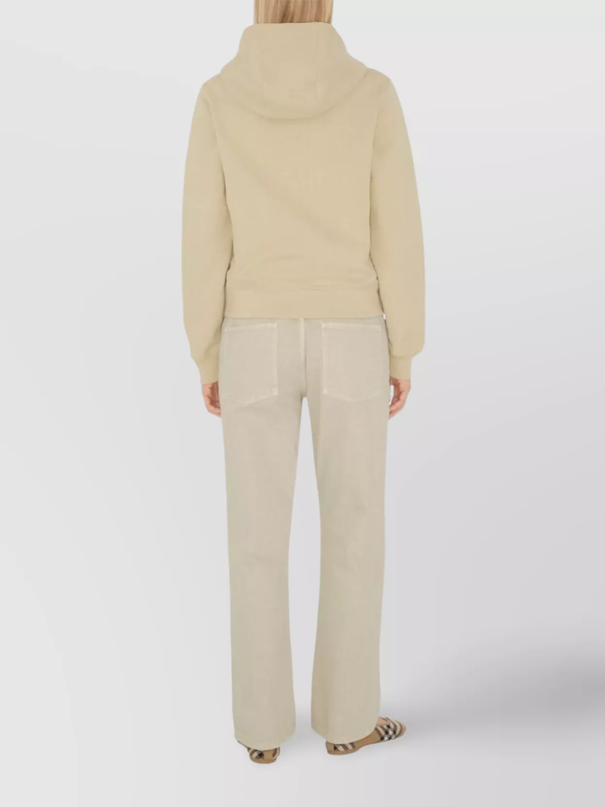 Burberry Drawstring Hood Jersey Texture Hoodie