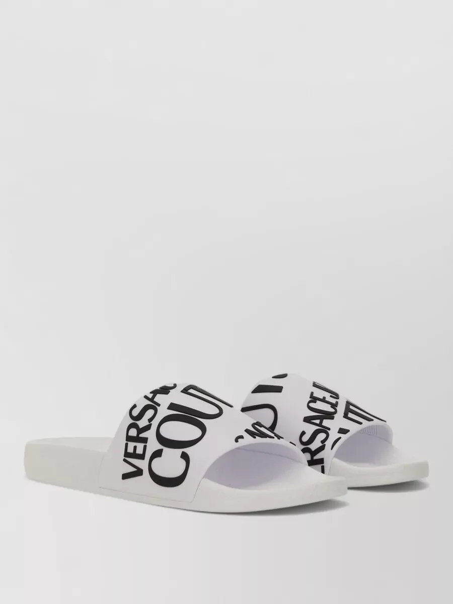 Versace Jeans Couture logo slide sandals